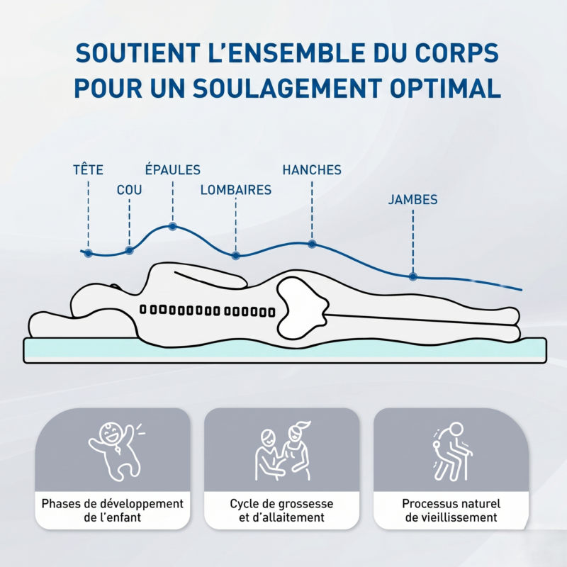 Surmatelas Mémoire de Forme Gel Rafraîchissant Haute Densité 7 cm