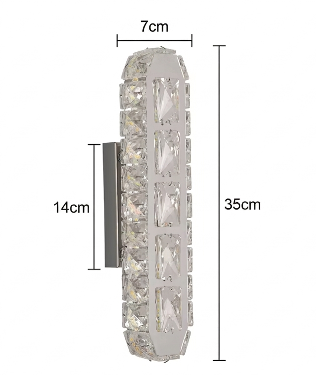 Applique Murale LED Effet Cristal et Chrome – Image 3