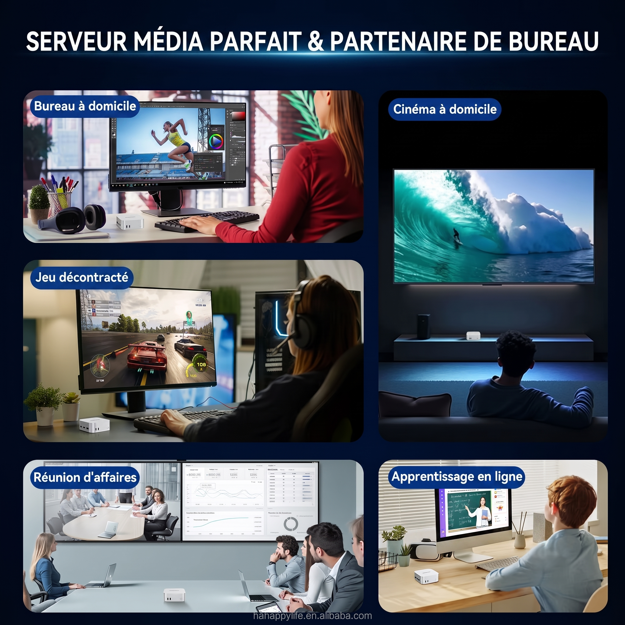 Mini PC SOAYAN N5 Intel N95 (Quad Cœur), 12Go LPDDR5, 512Go SSD PCIe NVMe, WiFi 6, Dual 2.5G LAN, Windows 11 Pro, Ultra-Compact 90mm – Image 8
