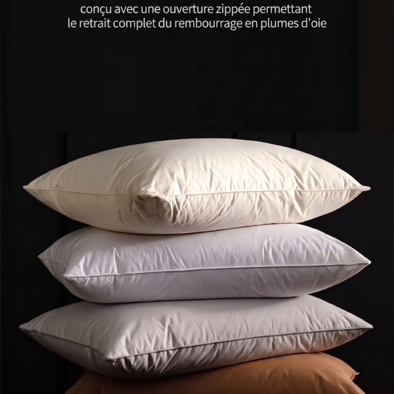 Oreiller de Palace Grand Confort Effet Duvet d’Oie