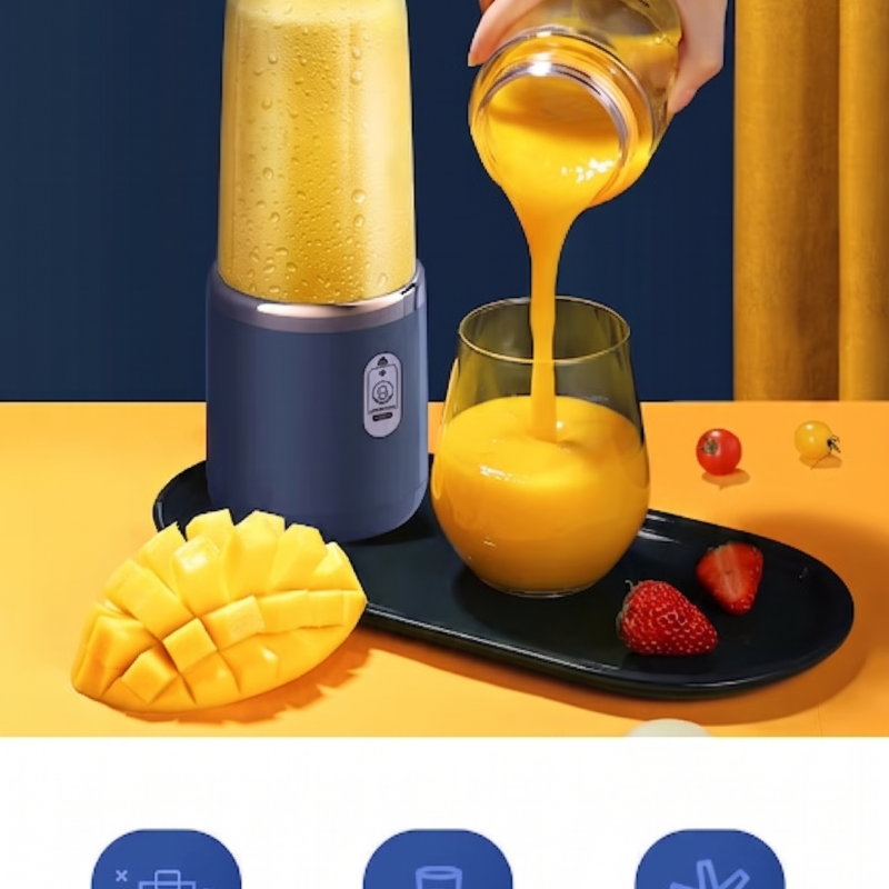 Mini Blender Portable USB (400ml) • Mixeur Électrique pour Smoothies, Jus