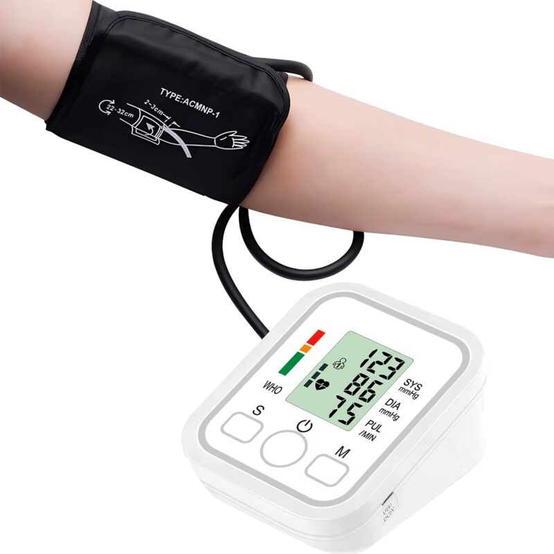 Tensiomètre de Bras Électronique Automatique Moniteur de Tension Artérielle Numérique et Mesure du Pouls