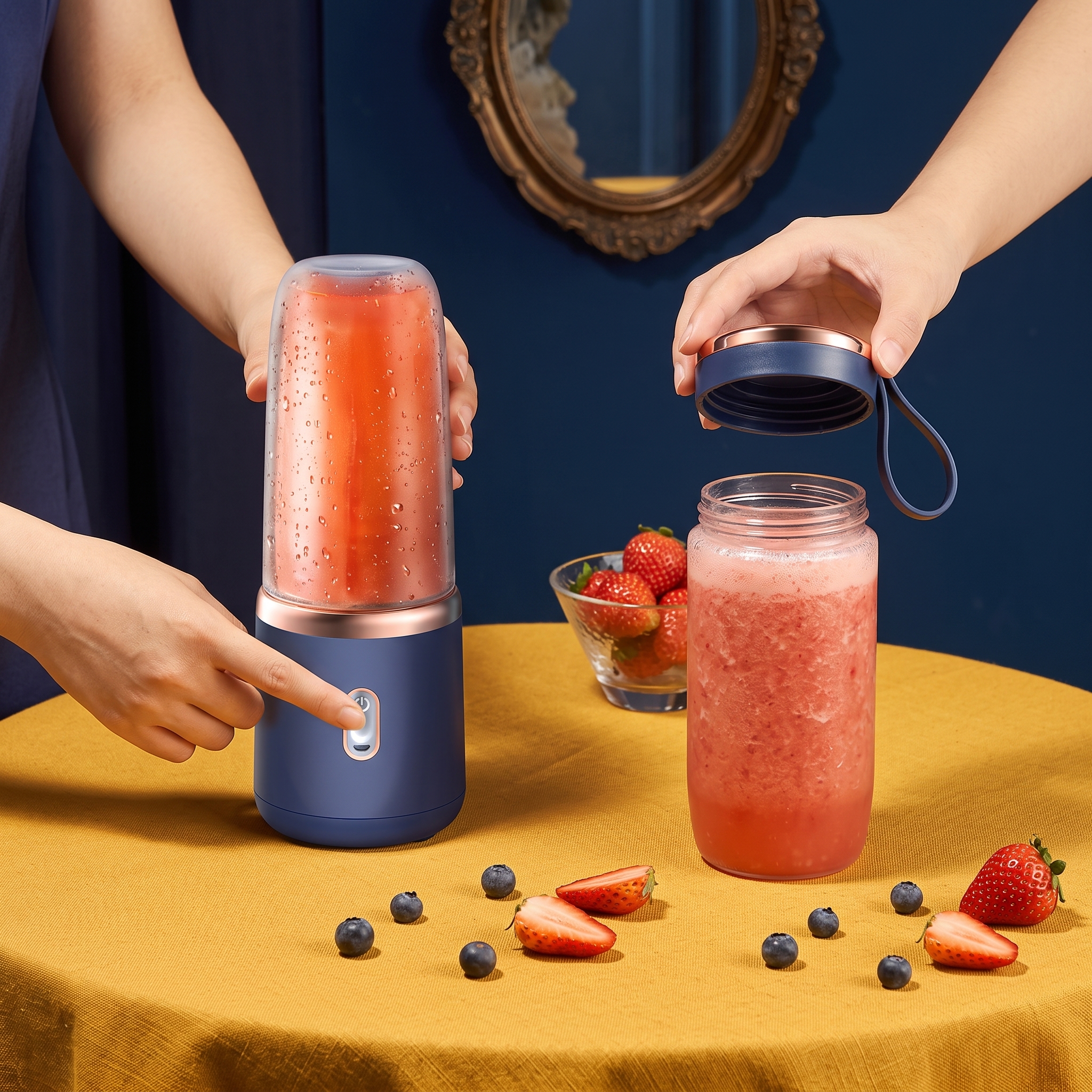 Mini Blender polyvalent Portable 2 en 1 400 ml (USB) – Image 2