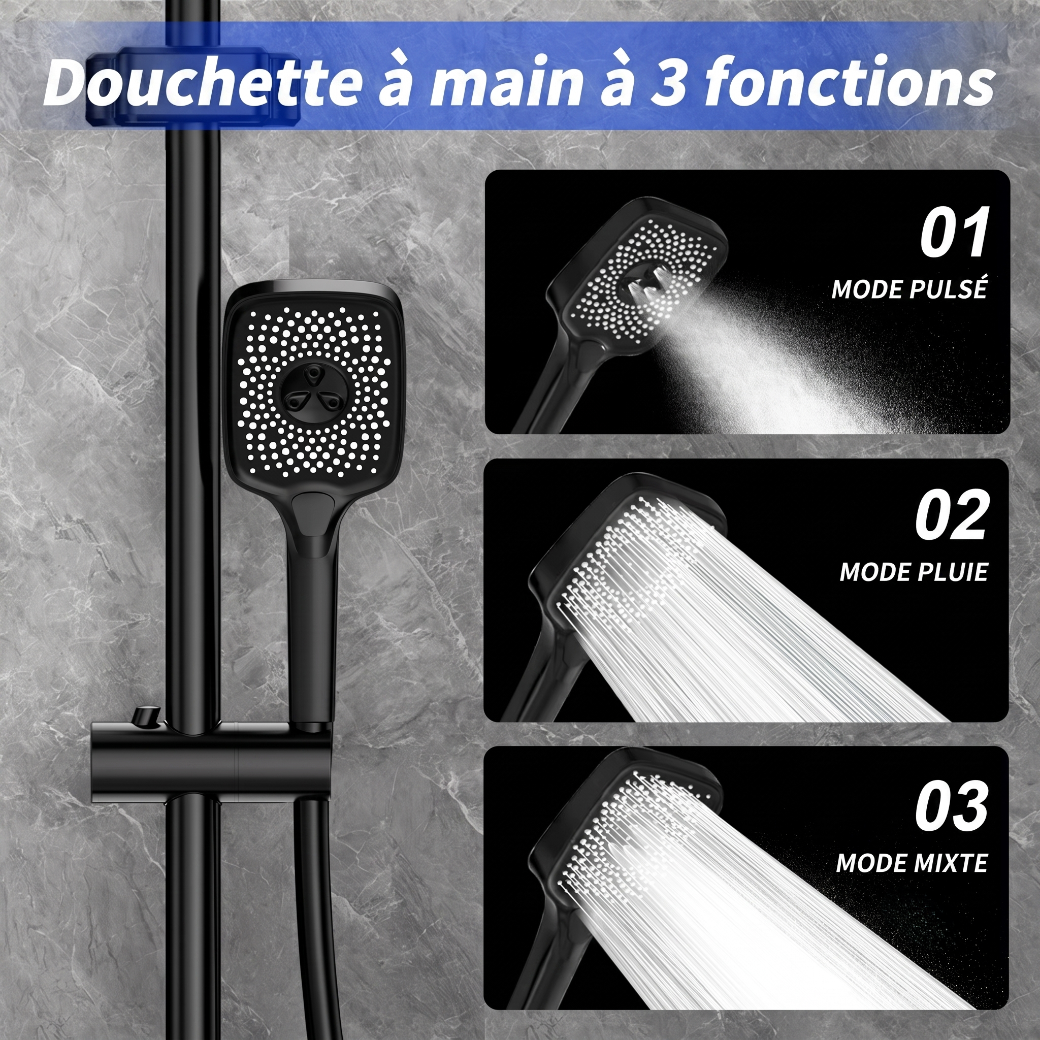Colonne de Douche Thermostatique Numérique avec Écran LED – Image 2