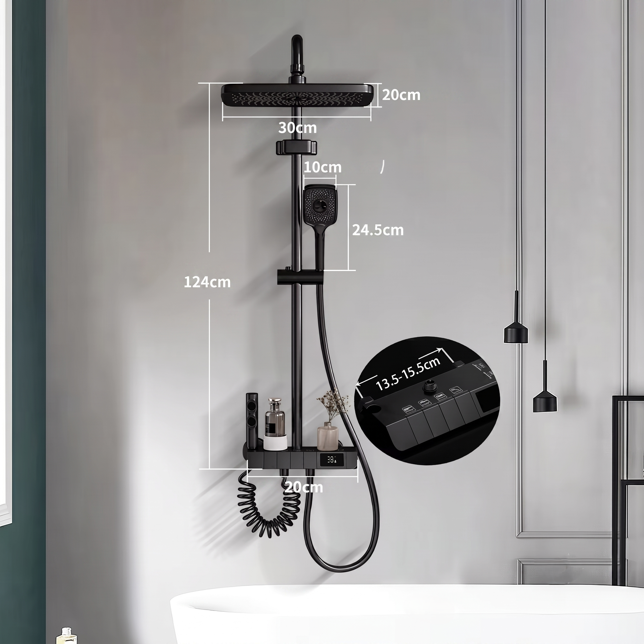 Colonne de Douche Thermostatique Numérique avec Écran LED