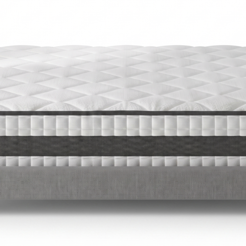 Matelas Hybride 25 cm Ressorts Ensachés & Mémoire de Forme